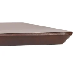 Table haute design 'ZUMBA BAR' en bois finition Noyer avec pied en métal noir