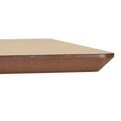 Table haute design 'ZUMBA BAR' en bois finition naturelle avec pied en métal noir