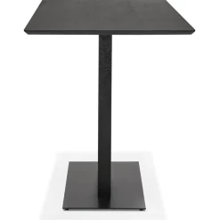 Table haute design 'ZUMBA BAR' noire avec pied en métal noir