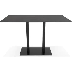 Table haute design 'ZUMBA BAR' noire avec pied en métal noir