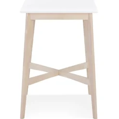 Table haute 'GALLINA' en bois blanc et finition naturelle