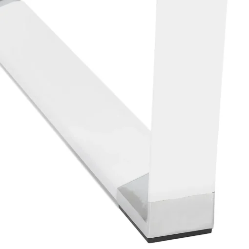 Table haute ou bureau haut 'XLINE HIGH TABLE' en verre blanc