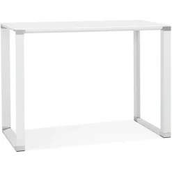 Table haute ou bureau haut 'XLINE HIGH TABLE' en verre blanc