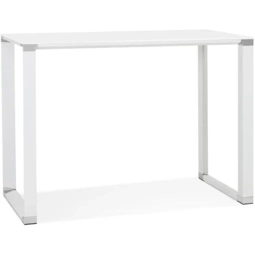 Table haute ou bureau haut 'XLINE HIGH TABLE' en verre blanc