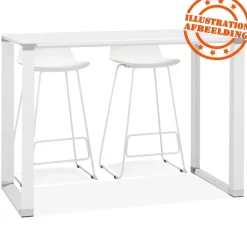 Table haute ou bureau haut 'XLINE HIGH TABLE' en verre blanc
