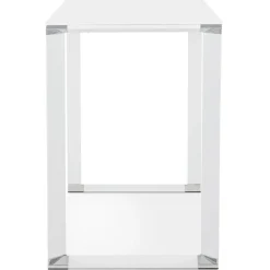 Table haute ou bureau haut 'XLINE HIGH TABLE' en verre blanc