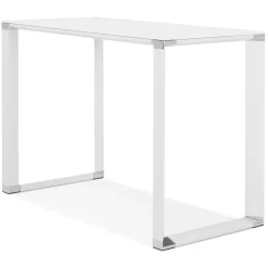 Table haute ou bureau haut 'XLINE HIGH TABLE' en verre blanc