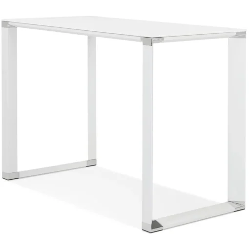 Table haute ou bureau haut 'XLINE HIGH TABLE' en verre blanc