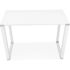 Table haute ou bureau haut 'XLINE HIGH TABLE' en verre blanc