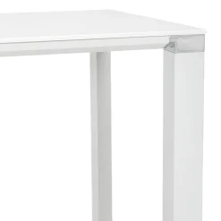 Table haute ou bureau haut 'XLINE HIGH TABLE' en verre blanc