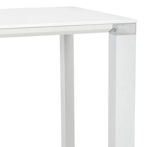 Table haute ou bureau haut 'XLINE HIGH TABLE' en verre blanc