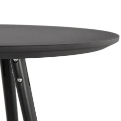 Table haute ou Mange-debout rond 'GALA' design en bois noir