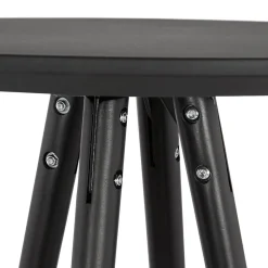 Table haute ou Mange-debout rond 'GALA' design en bois noir