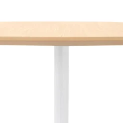 Table haute 'PATATI' en bois finition naturelle et métal blanc