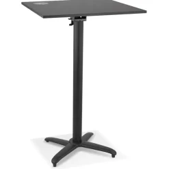 Table haute pliable 'PENUMBRA' carrée noire