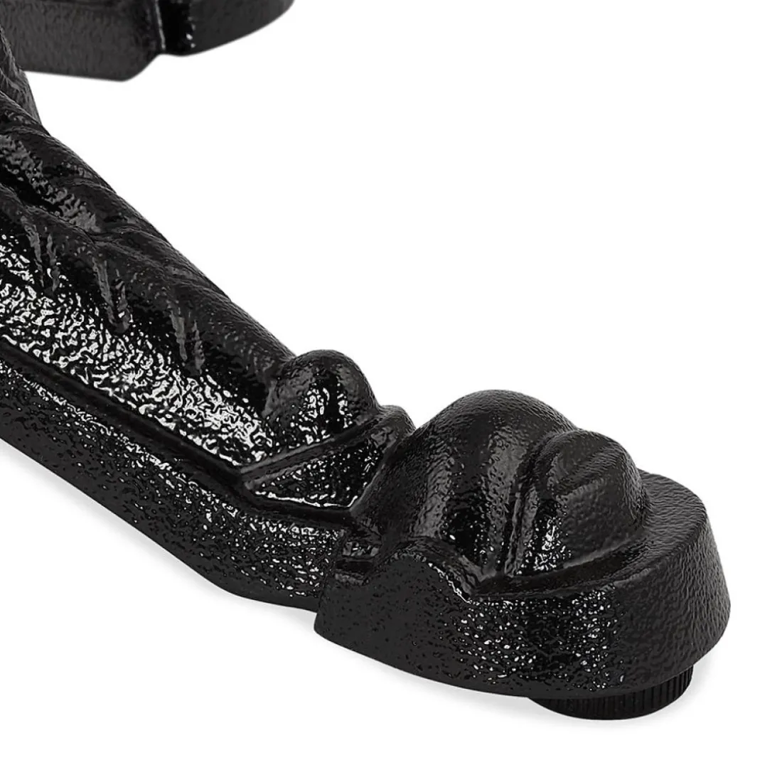 Table haute ronde 'DOMY ROUND' style rustique en pierre blanche effet marbre