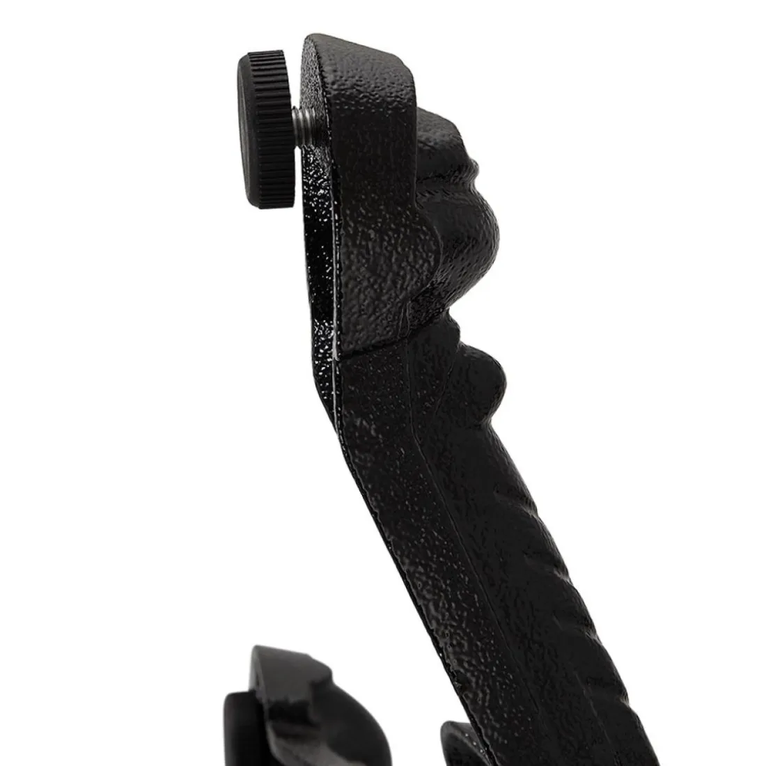 Table haute ronde 'DOMY ROUND' style rustique en pierre blanche effet marbre