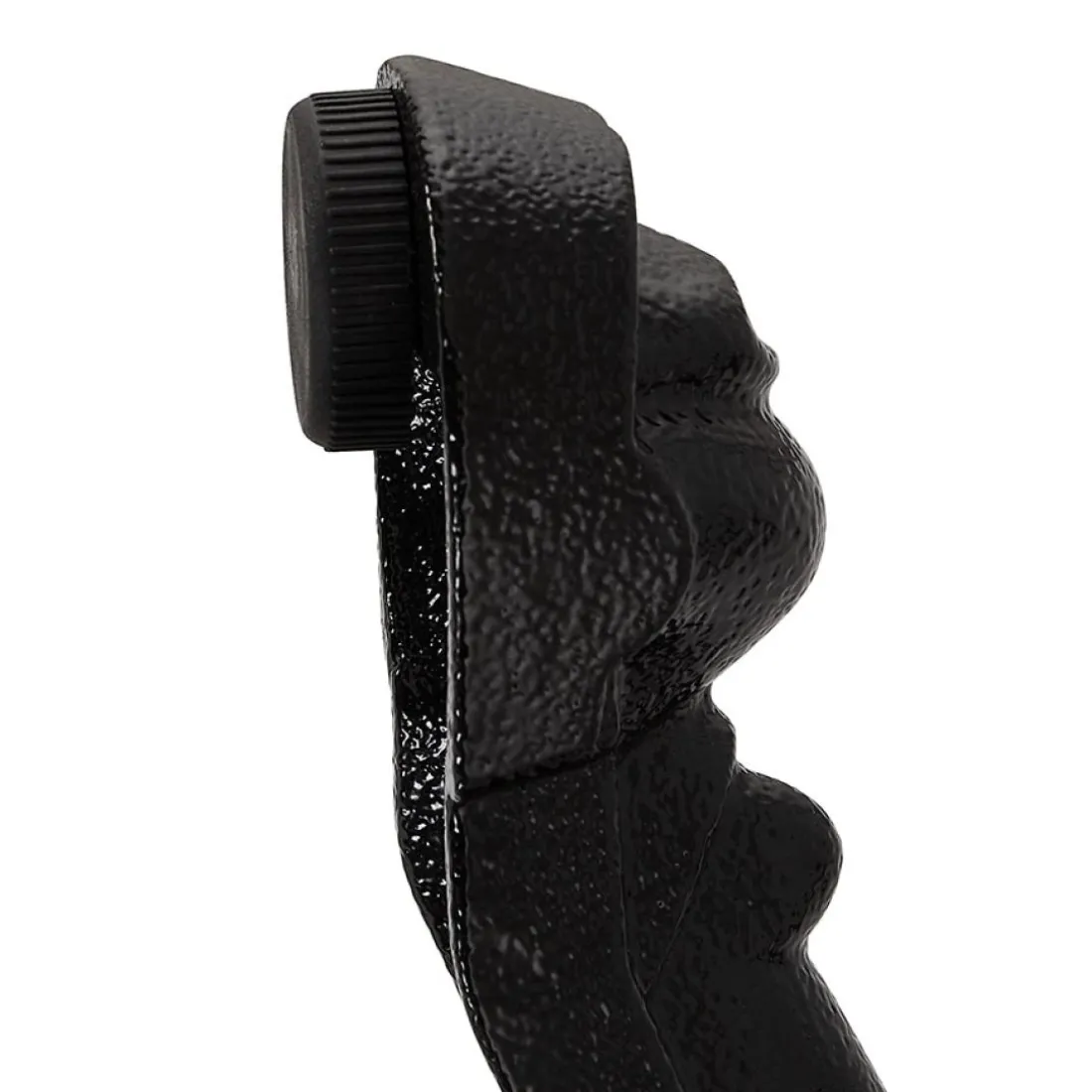 Table haute ronde 'DOMY ROUND' style rustique en pierre blanche effet marbre