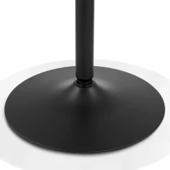 Table haute ronde 'TAMAGO' en bois finition naturelle et métal noir
