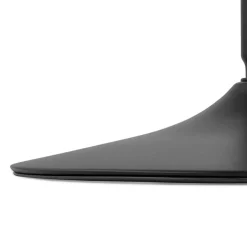 Table haute ronde 'TAMAGO' en bois finition naturelle et métal noir