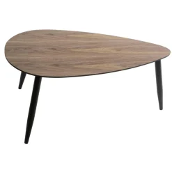Table Mileo Effet Noyer X 2 Marron