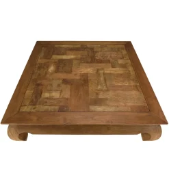 Table opium en teck recyclé plateau mosaïque SIXTINE