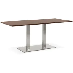 Table ou bureau design en bois finition Noyer 'MAMBO'