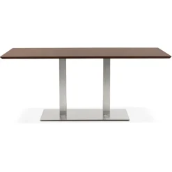Table ou bureau design en bois finition Noyer 'MAMBO'