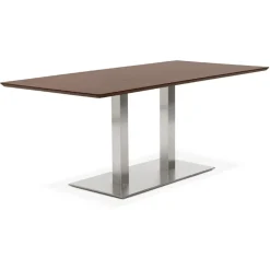 Table ou bureau design en bois finition Noyer 'MAMBO'