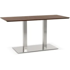 Table ou bureau design 'MAMBO' en bois finition Noyer