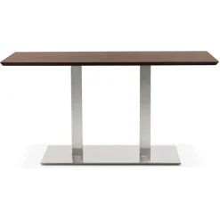 Table ou bureau design 'MAMBO' en bois finition Noyer