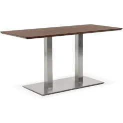 Table ou bureau design 'MAMBO' en bois finition Noyer