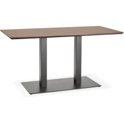 Table ou bureau design 'ZUMBA' en bois finition Noyer