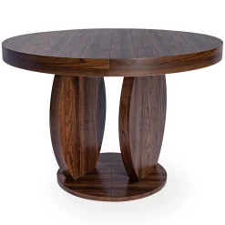 Table ovale extensible Icarios avec pieds design Bois Noyer