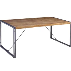 Table repas 180 cm en Bois Naturel Foncé