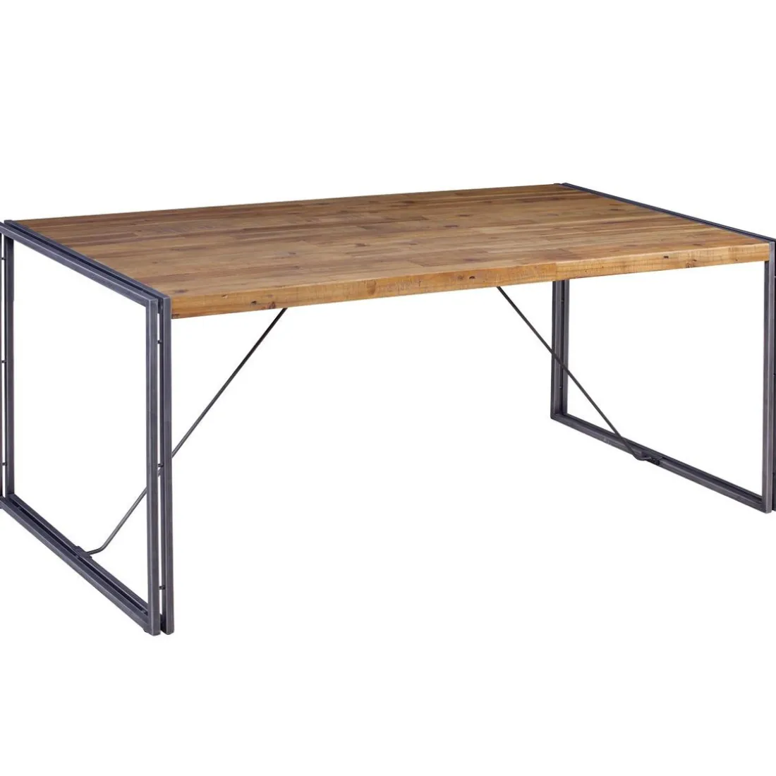 Table repas 180 cm en Bois Naturel Foncé
