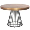 Table ronde extensible Grivery Bois Noisette pieds Noir