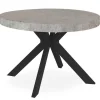 Table Ronde Extensible NERO Noir Et Effet Béton