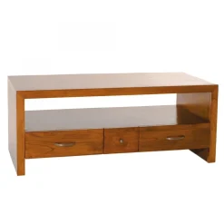 Table TV 1 niche 3 tiroirs en bois mindi