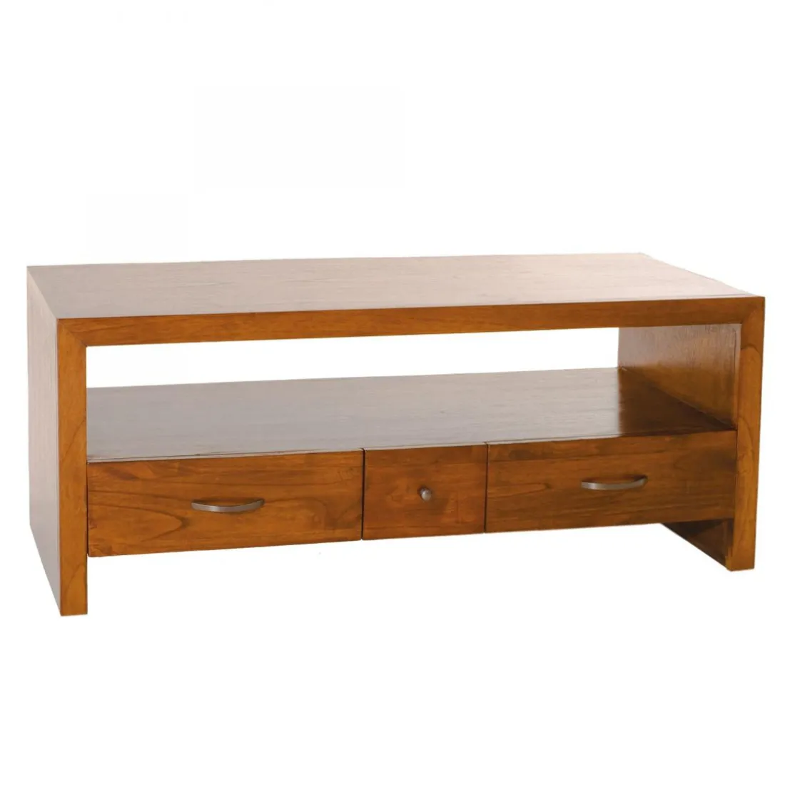 Table TV 1 niche 3 tiroirs en bois mindi