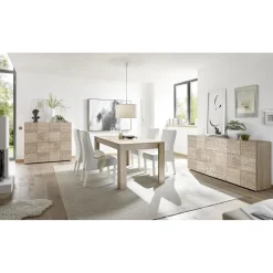 Table 180x90cm MIRO décor chêne samoa