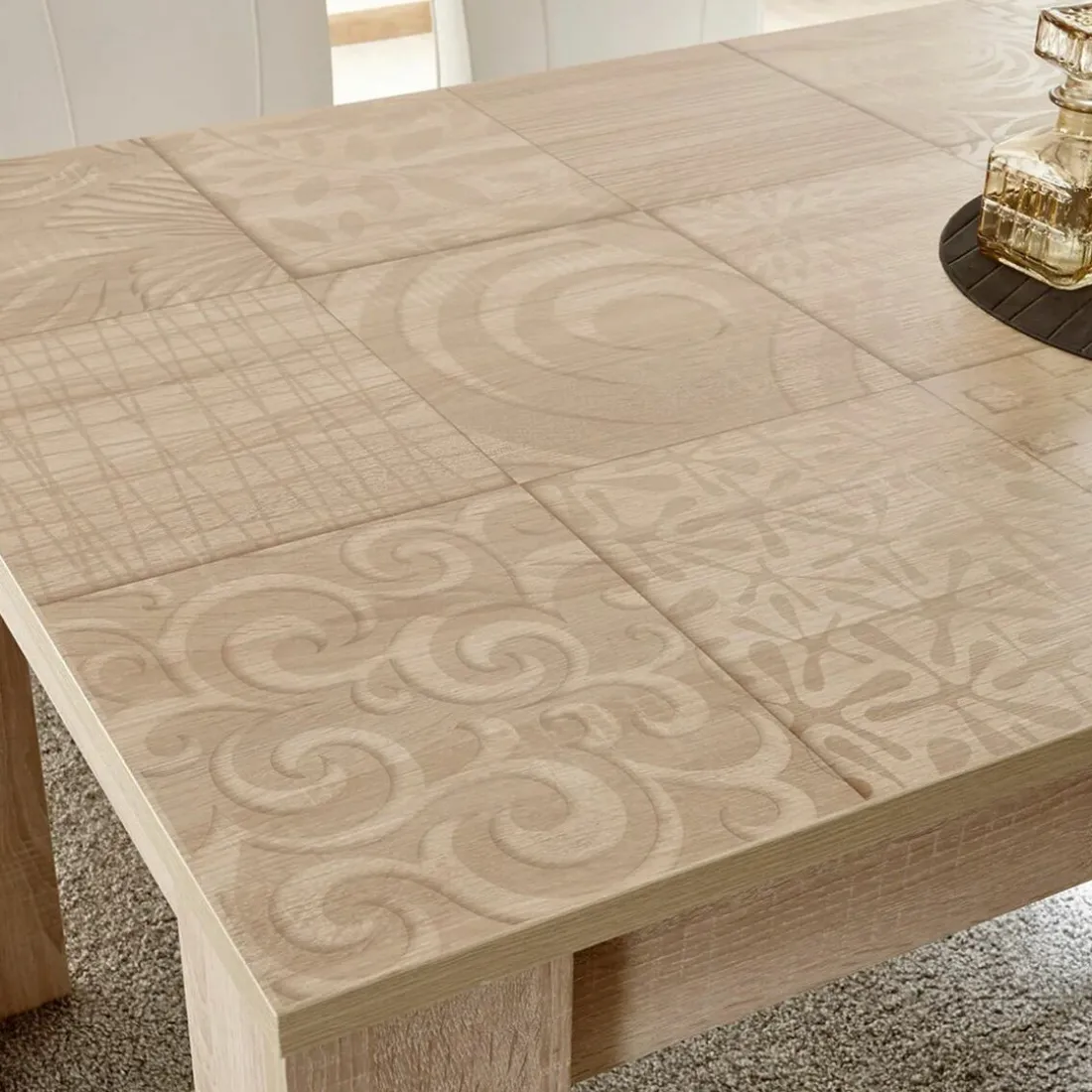 Table 180x90cm MIRO décor chêne samoa