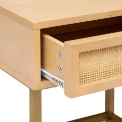 Tables de chevet en métal et bouleau