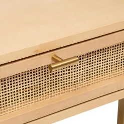 Tables de chevet en métal et bouleau