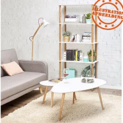 Tables gigognes design 'TETRYS' blanches