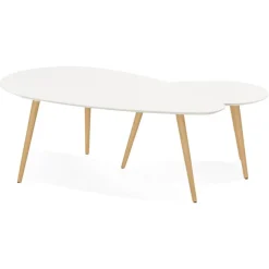 Tables gigognes design 'TETRYS' blanches