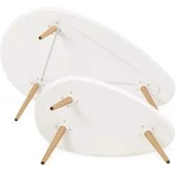 Tables gigognes design 'TETRYS' blanches