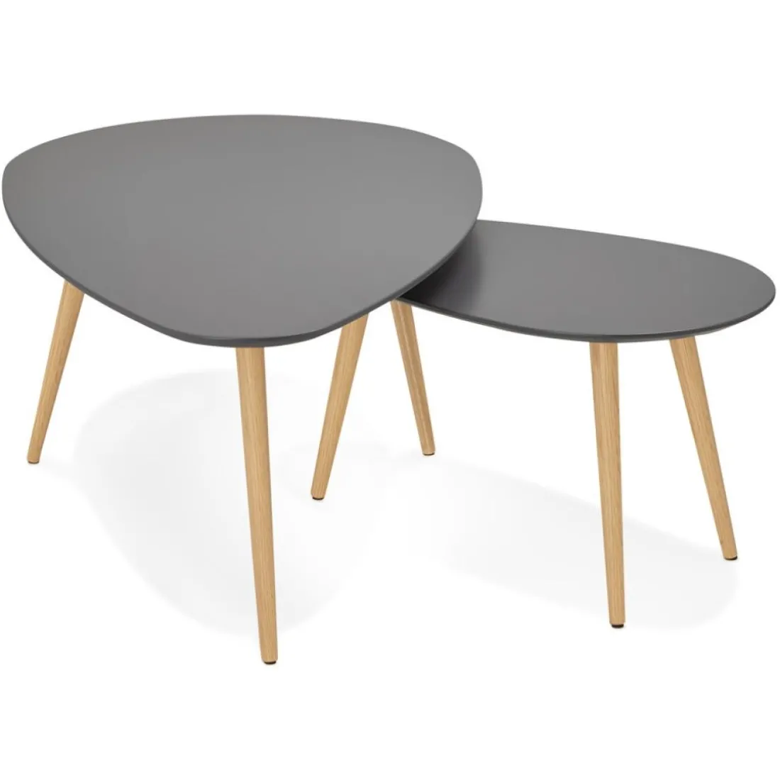 Tables gigognes design 'TETRYS' grises foncées