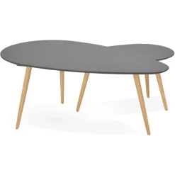 Tables gigognes design 'TETRYS' grises foncées