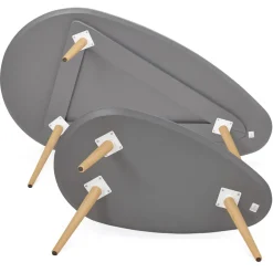 Tables gigognes design 'TETRYS' grises foncées